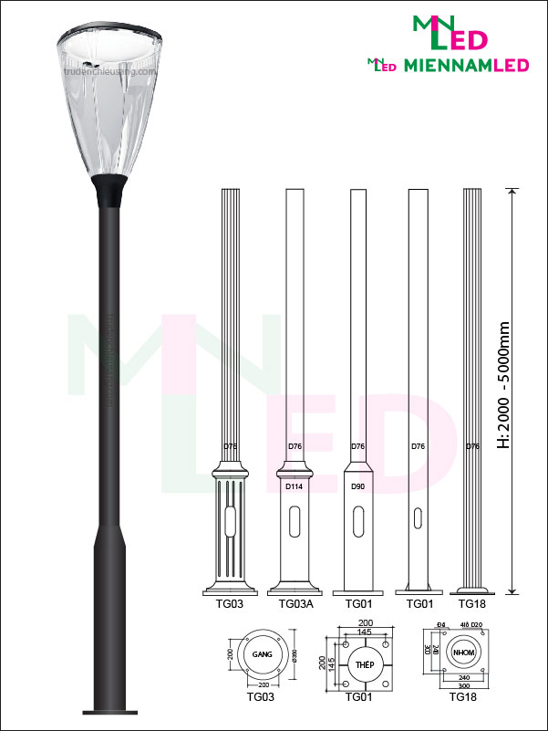 trụ đèn sân vườn