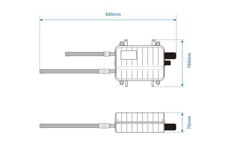 bản vẽ thiết bị HEC-J05A-LORA