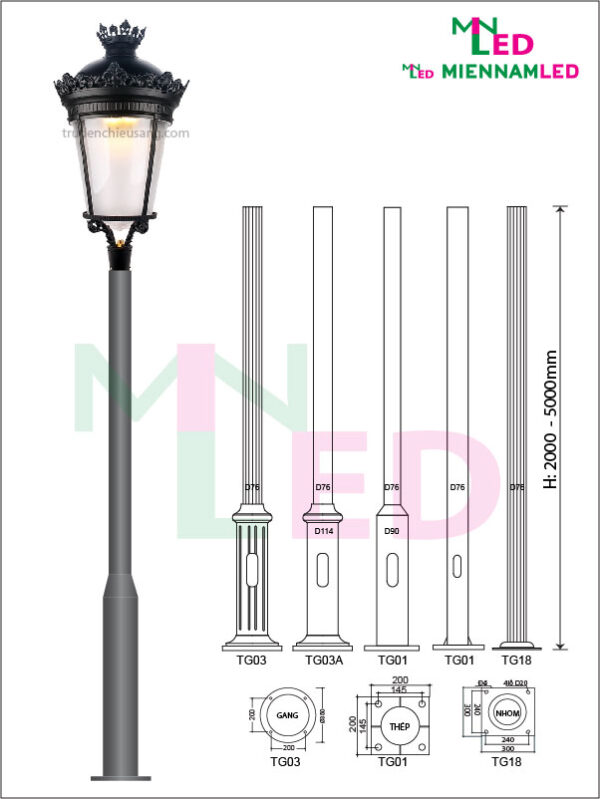 trụ đèn sân vườn