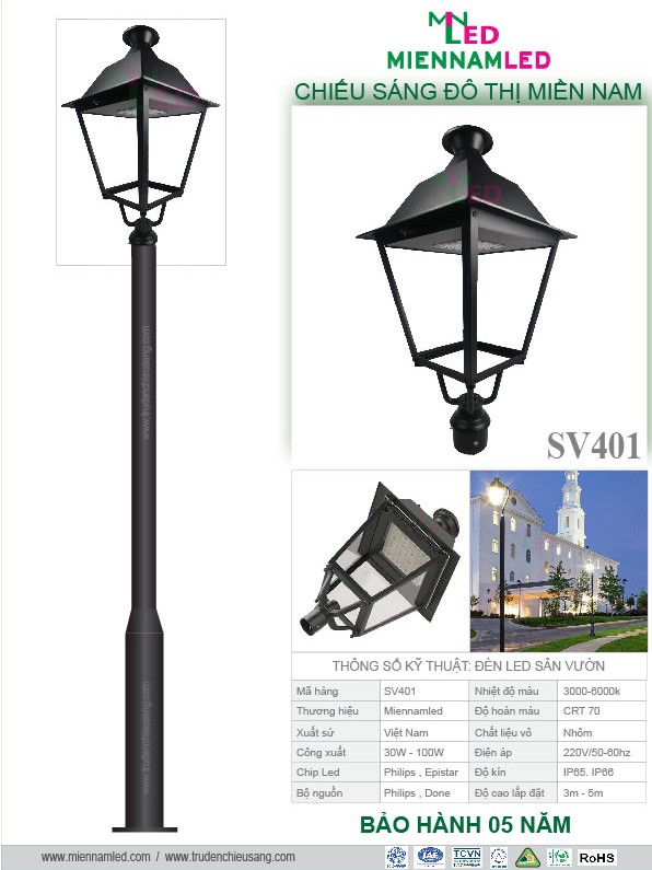 đèn led sân vườn